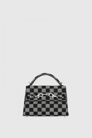 Black Rebecca Minkoff Lou Top Handle Crossbody With Chain | KZNBX-6391