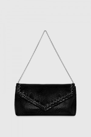 Black Rebecca Minkoff Whip Clutch | AIKXL-7385