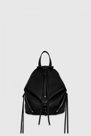 Black / Black Rebecca Minkoff Convertible Mini Julian Backpack | ZNOWI-0742