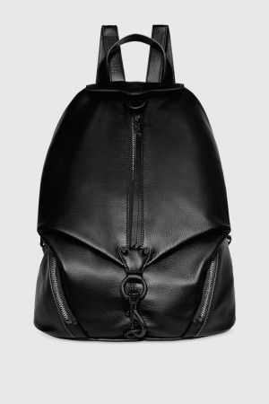 Black / Black Rebecca Minkoff Jumbo Julian Backpack | ZHUXE-0359
