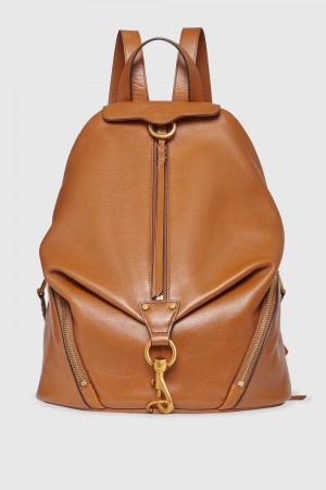 Caramello/Antique Brass Rebecca Minkoff Jumbo Julian Backpack | IYNJK-5042