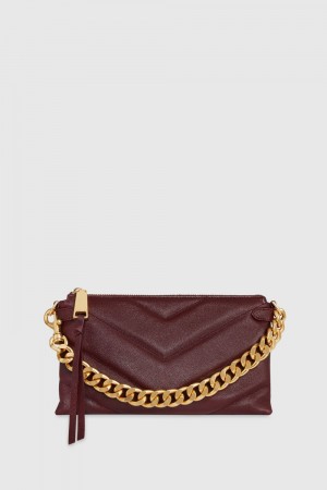 Dark Red Rebecca Minkoff Edie Maxi Medium Crossbody | UNGAQ-4257