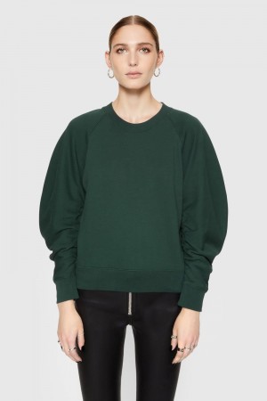 Deep Jade Rebecca Minkoff Joan Sweatshirt | QRHPF-9023