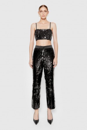 Multicolor Rebecca Minkoff Jane Sequin Trouser | CXJWD-0417