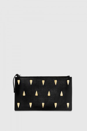 Multicolor Rebecca Minkoff Large Heart Studded Pouch | MSVDL-5076