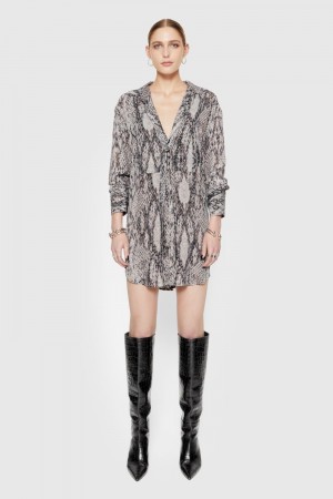 Multicolor Rebecca Minkoff Ophelia Tie Dress | LJABW-0658